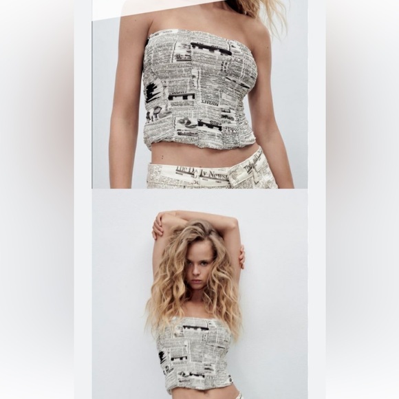 Zara newspaper corset top/ Taylor Swift reputation - Picture 2 of 4